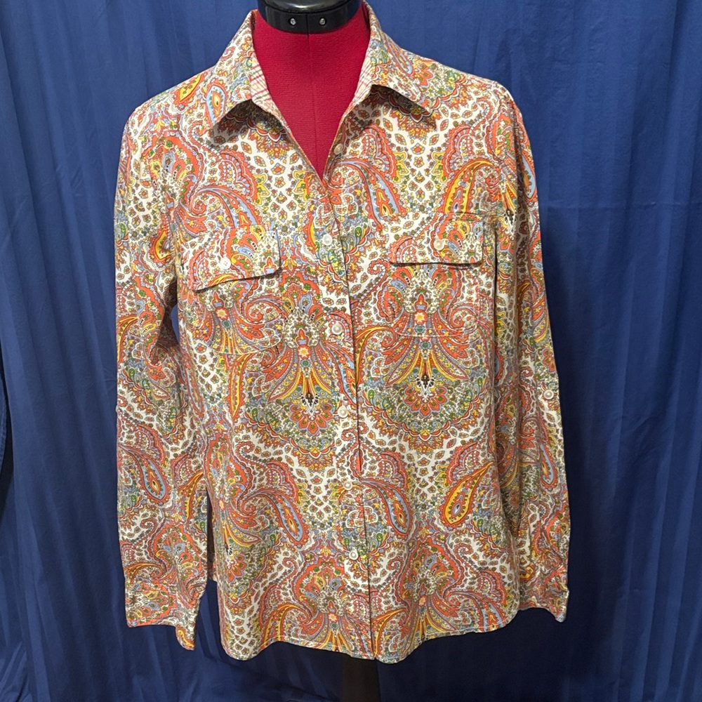 Talbots Multicolor Paisley Blouse